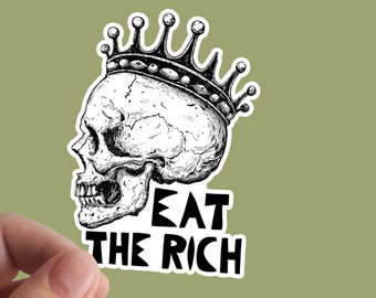 Adesivo in vinile impermeabile "Eat The Rich", attivismo e anarchia