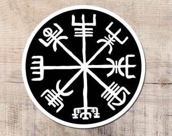Vegvisir-sticker, Vikingkompasrune, sticker Noorse mythologie