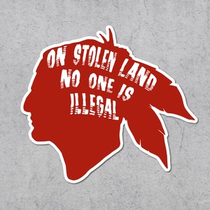 No One Is Illegal Sticker, Rassismus, Indigene Völker, Sozialismus, Anticapitalismus, Abschaffen von Eis, Rechte, Aktivist