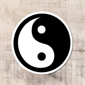 Yin Yang Sticker, Vinyl Sticker, Decalcomanie, Yin Yang, Simbolo magico, Protezione, Simbolo, Amuleto, Cinese, Dio