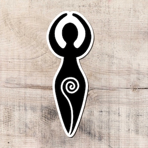 Adesivo a spirale della dea, adesivo in vinile, decalcomanie, simbolo magico, protezione, simbolo, Wicca, amuleto, dio, pagano