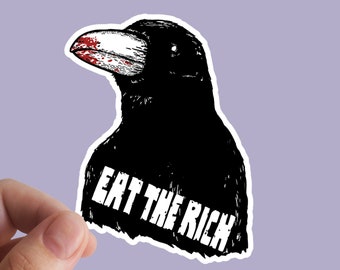 Eat The Rich Sticker, Socialism, Vinyl Sticker, Anarchist, Communist, Eat The Rich, Anti Capitalism, Activist