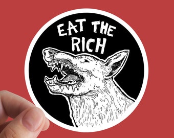 Sticker Eat The Rich, socialisme, anarchist