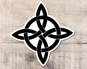 Witches Knot Vinyl Sticker, Wiccan Pagan Symbol, Protection Decal