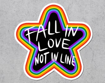 LGBT Pride Star Vinyl Sticker, Waterproof Laptop Decal