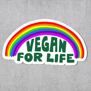 Vegan Sticker, Vegan, Veganismus, Vinyl Sticker, Vegetarisch, Sticker Laptop, Rechte, Tiere, Freunde nicht Essen