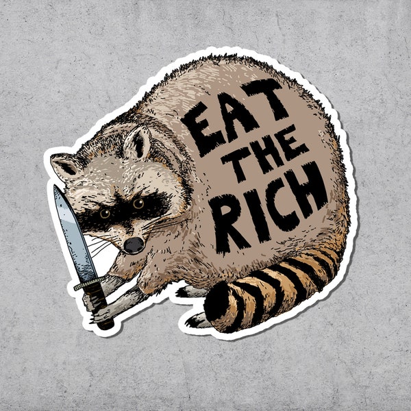 Eat The Rich Sticker, Pride, Leftist, Communism, Laptop Stickers, Anti Capitalism, Resist, Marxism, Anarchist