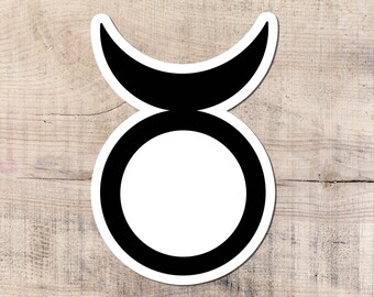 Horned God Vinyl Sticker, Wiccan Pagan Symbol, Amulet
