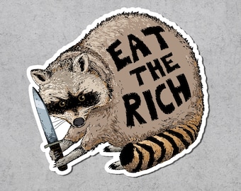 Eat The Rich Sticker, Pride, Leftist, Communism