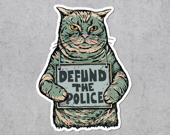 Adesivo Defund The Police, Attivismo, Anarchia, ACAB,