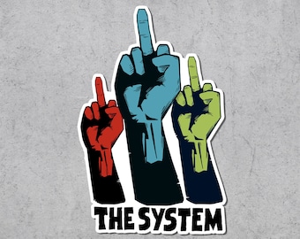 Fuck The System-sticker, socialist, Acab, punkrock
