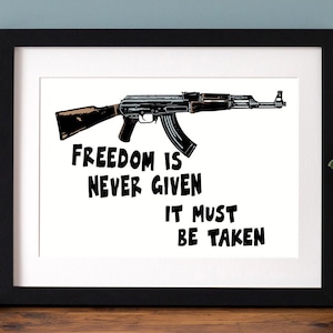 Freedom Print, Fight Back, Socialism, Political, Anti Capitalist, Anarchist, Poster, Prints, Leftist, Unite