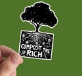 Compost The Rich Sticker, Anarchy, Socialism, Eat The Rich, Socialist, AntiCapitalism, Leftist, Communist product logo