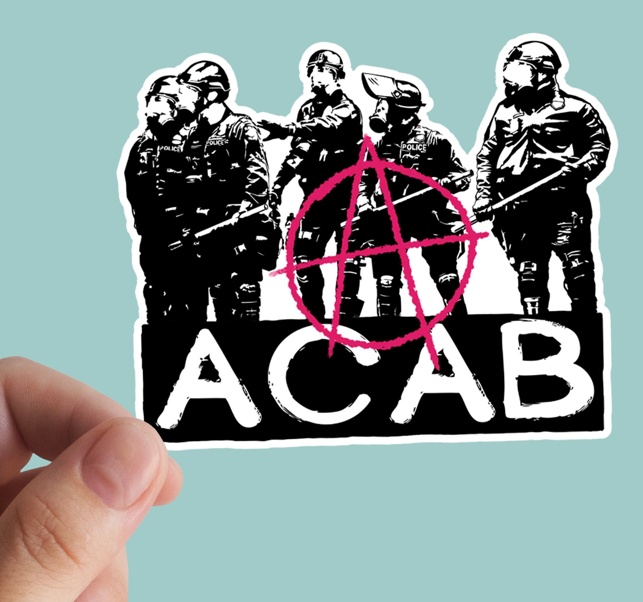 ACAB Sticker, Vinyl Stickers, Socialism, Revolution, Leftist, Anarchy, Defund The Police, Acab, Anti Police