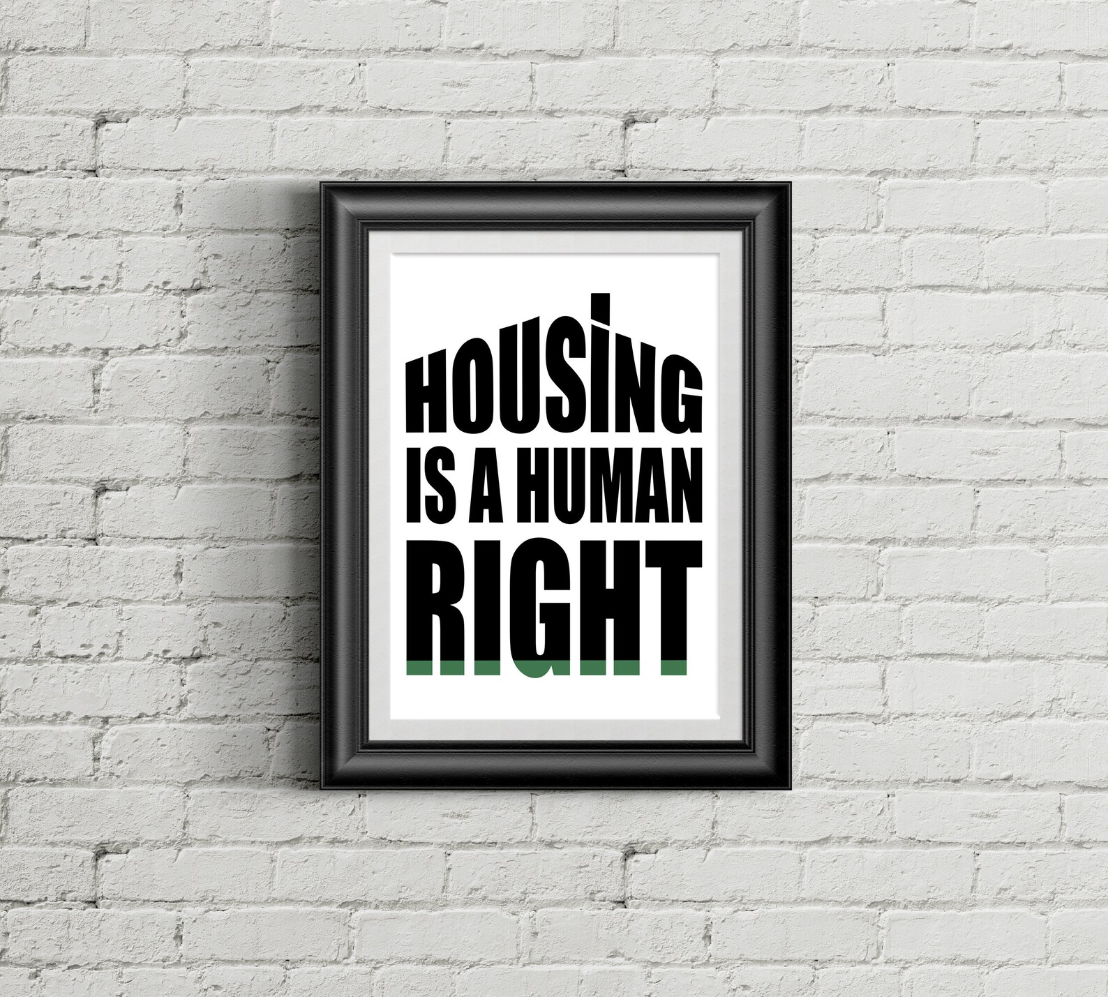 Housing is A Human Right Print, Rights, Equal Rights, Poster, Leftist, Anti Capitalism