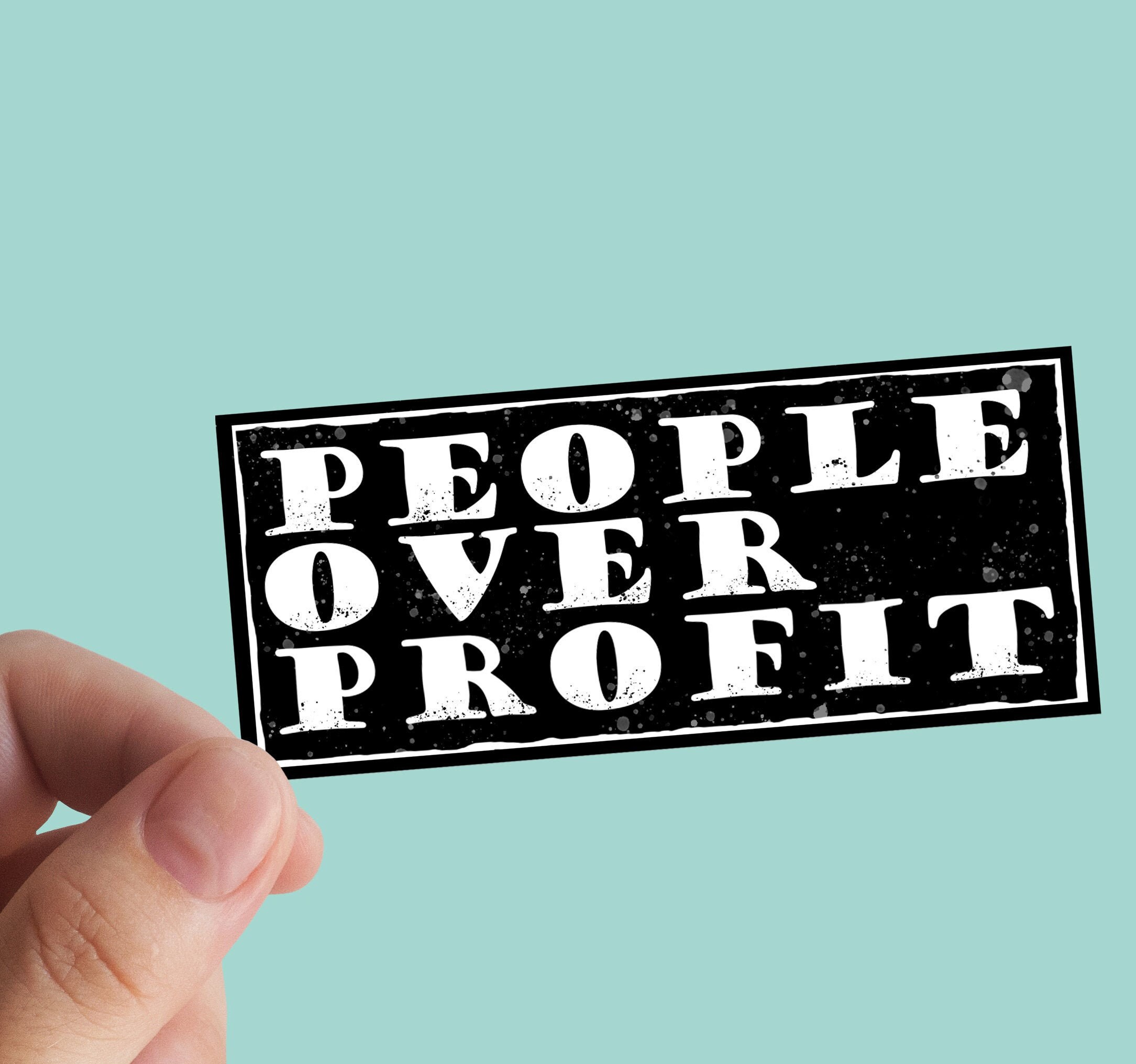 People Over Profit Sticker, Anti Capitalist, Vinyl Sticker, Socialism, Communist, Power To The People, Marxism