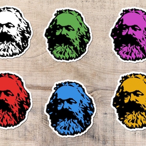Pacchetto di adesivi Karl Marx, marxismo, sinistra, comunismo, buono, mangia i ricchi, giustizia, anarchico, socialismo