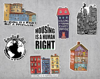 Human Rights Sticker Pack, Coupon, Bundle, Housing Art