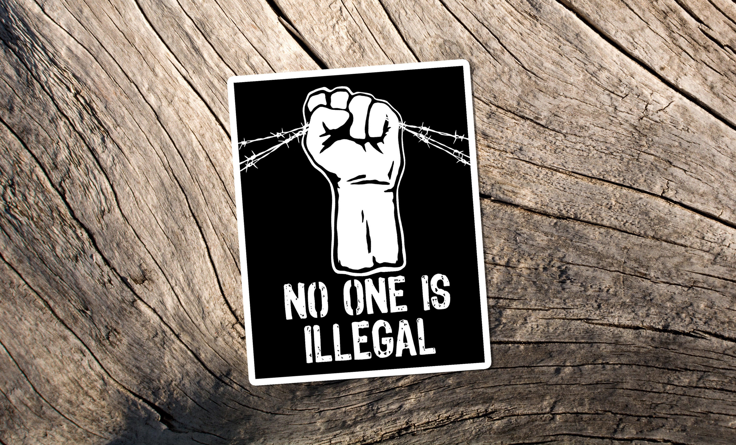No One is Illegal Sticker Racism Indigenous People Etsy