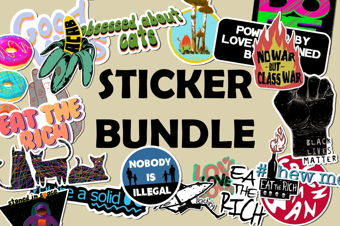 Left Group Sticker Sticker Bundle Pack, Coupon, Stickers Laptop, Leftist, Acab, Socialism ...