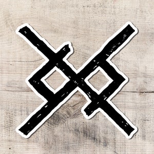 Autocollant de rune d’amour éternel, rune viking, rune d’amour, autocollant en vinyle, décalcomanies, futhark aîné, sorcellerie, symbole nordique