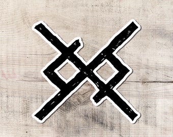 Eternal Love Rune Vinyl Sticker, Norse Symbol Decal