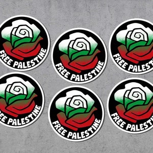 Gratis stickerpakket Palestina, marxisme, links, communisme, coupon, Eat The Rich, Justice, Save Palestina, socialisme, rechten
