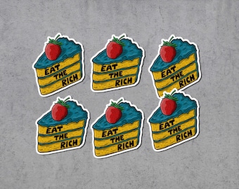 Eat The Rich Sticker Pack, Political Stickers, Activist Decals