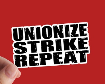 Sticker Unionize, solidariteit, linkse, socialistische kunst