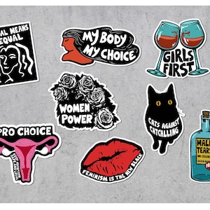 Feminism Sticker Pack , Coupon, Bundle, Féminisme, Gauche, Communiste, Eat The Rich, Activisme, Immigrant, Droits, Blm