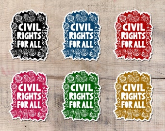 Civil Rights Sticker Pack, Solidarity Activist Stickers