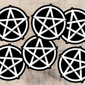 Pacote de adesivos de pentagrama, cupom, pacote, pentagrama, fantasia, bruxa, símbolo mágico, proteção, símbolo, amuleto, pagão