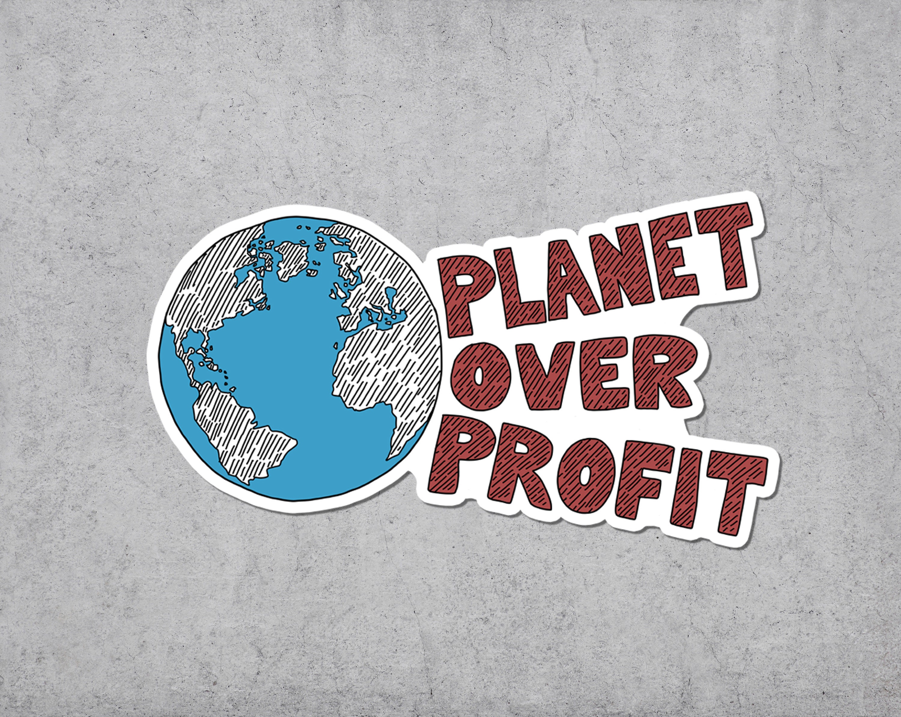 Over Profit Sticker Activist Rights Vinyl Sticker Etsy