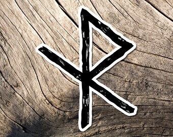 Safe Travel Rune Vinyl Sticker, Viking Norse Symbol