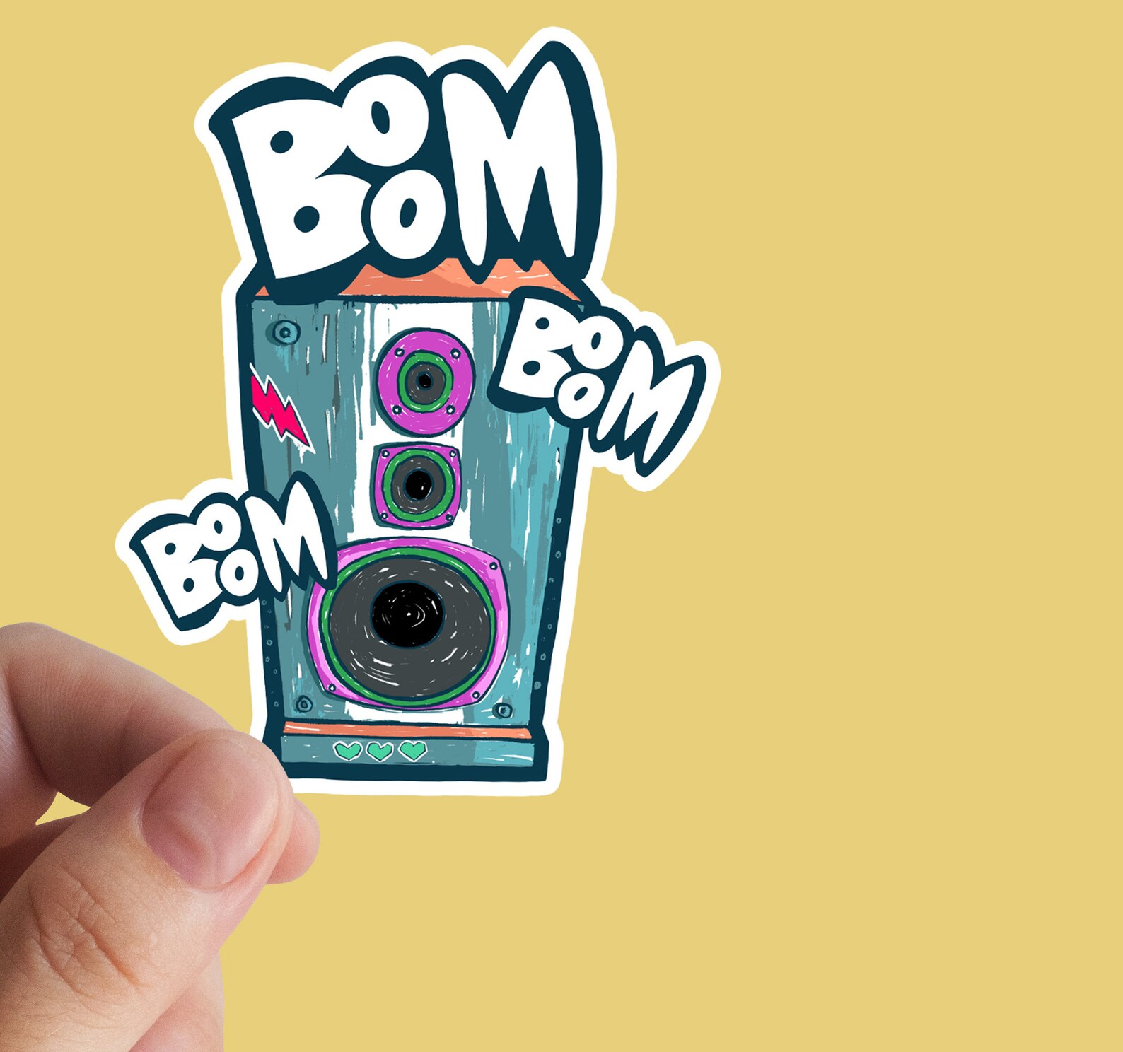 Music Speaker Sticker Music Sticker Boom Subwoofer Bass Etsy