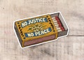 No Justice No Peace Sticker, Blm, Anarchy, Socialism, Socialist, Anti Capitalism, Marxism, Leftist, Protest, Riot product logo