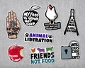 Veganism Sticker Pack 2, Vegan, Bundle, Coupon, Veganism, Vegetarian, Stickers Laptop, Animal Rights, Justice product logo