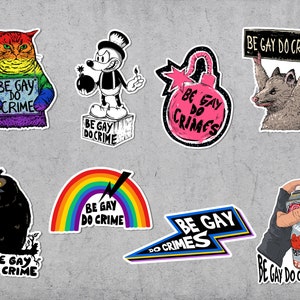 Be Gay Sticker Pack, Be Gay Do Crime, Bundle, Coupon, Gay, Stickers Laptop, Droits, Lgbt, Anarchiste, Gauchiste