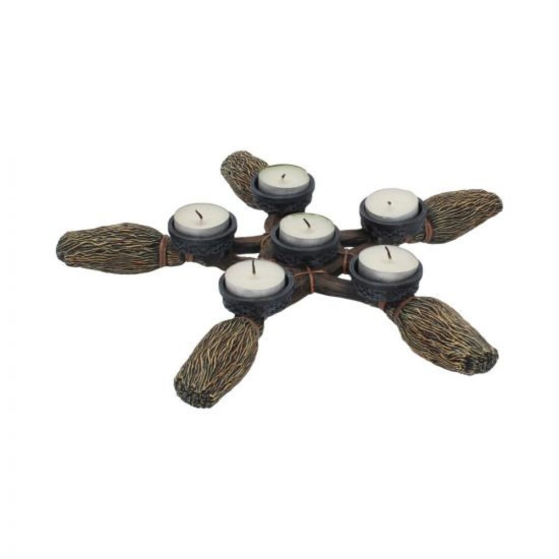 Broomstick Pentagram Tea Light Holder Wicca Witch Candle Etsy