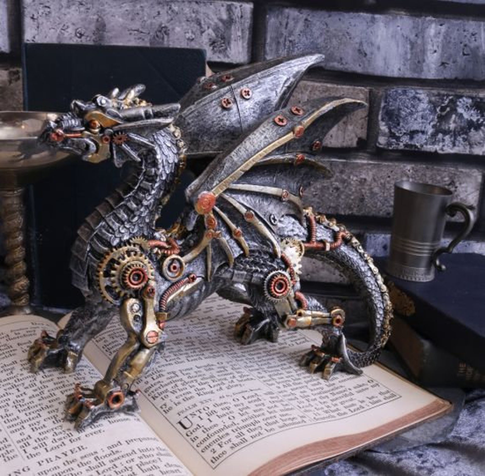 Small Dracus Machina Mechanical Dragon Figure 20.5cm Etsy