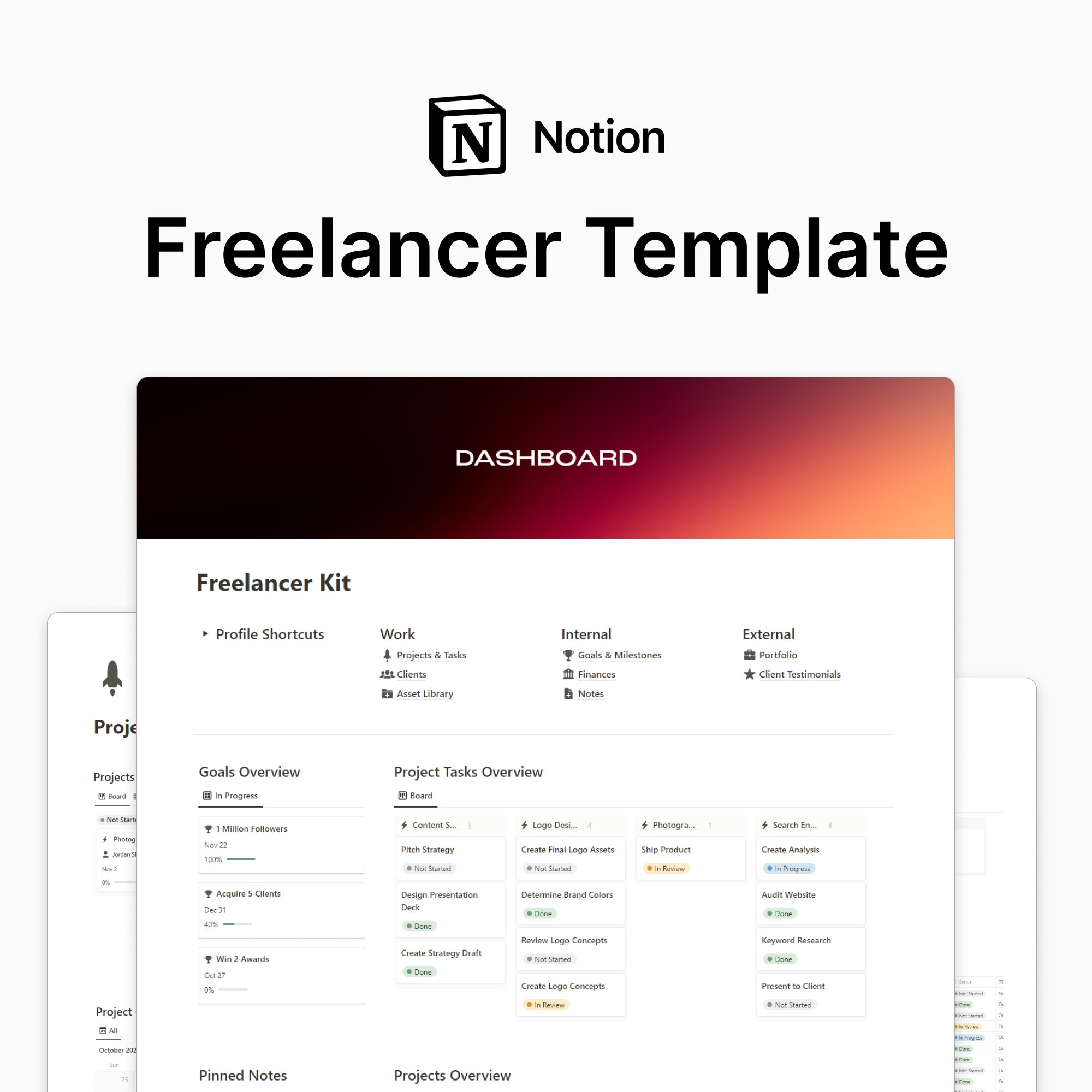 Notion Freelancer Kit, All-in-one Notion Template for Business, Project ...