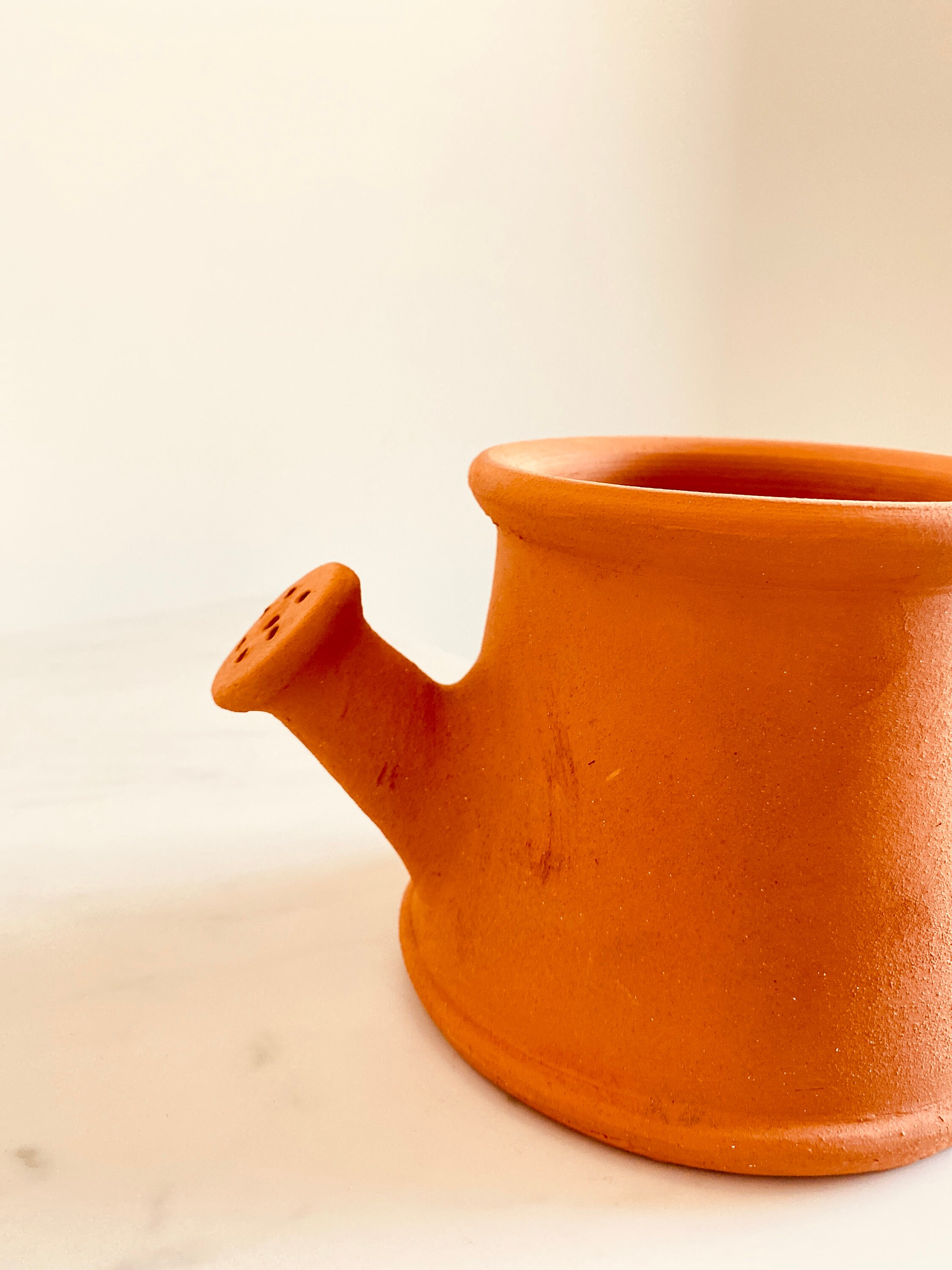 Terracotta Watering Can I Home Decor Unglazed Raw Etsy