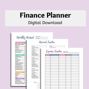 Planejador Financeiro | Planejador de orçamento | Planejador de orçamento para impressão | Rastreador de orçamento