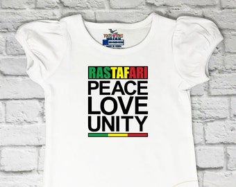 Rastafari Themed Kids T-Shirt/Rasta Kids T-shirt, Caribbean Kids T-shirt, Jamaican Kids T-shirt