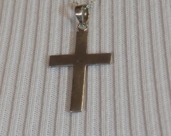 Vintage Sterling Silver Crucifix with Silver Chain