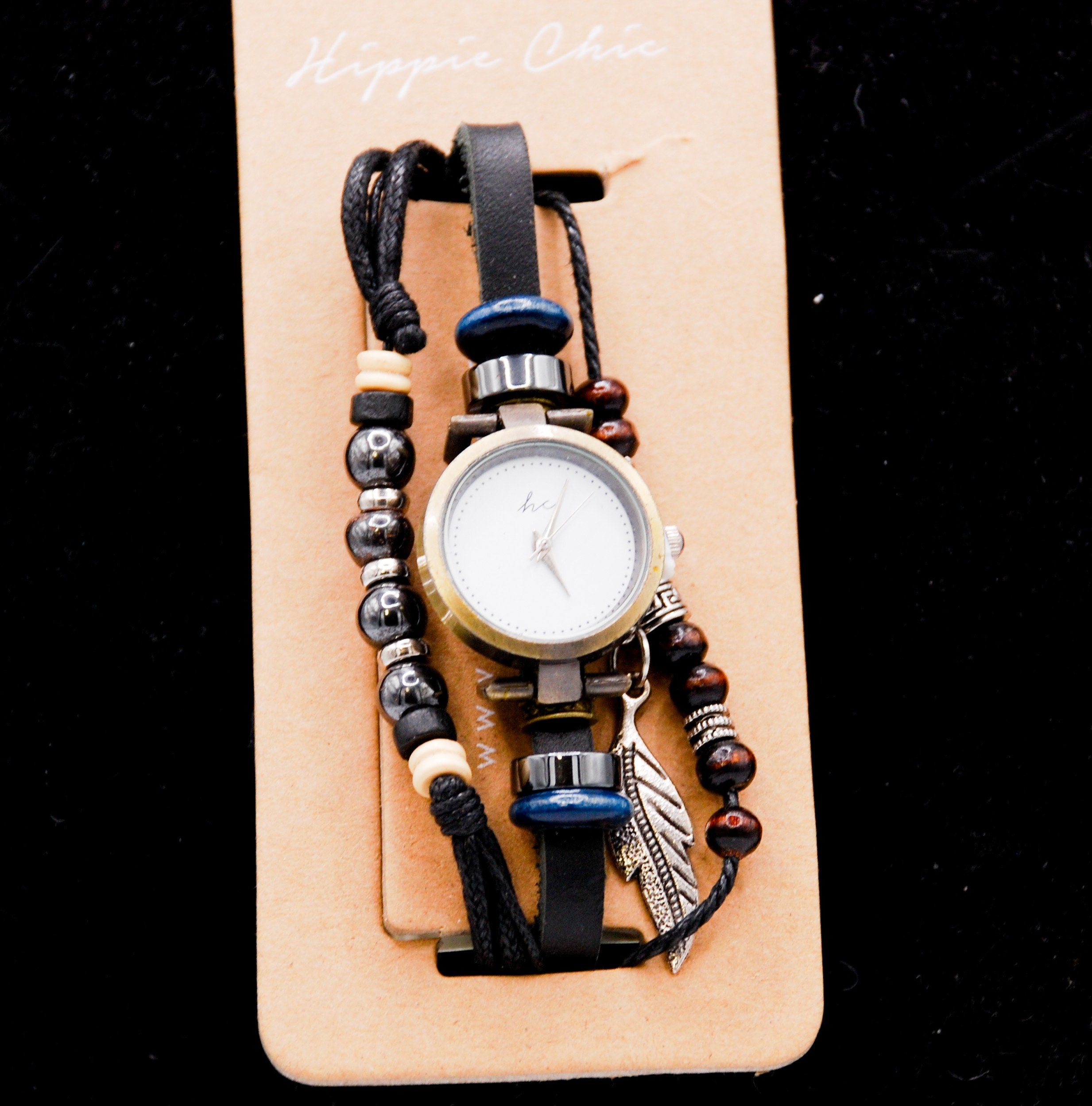 Hippy Chic Watch Multi Material Band Etsy Ireland