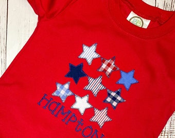 Patriotic USA Stars Top, Toddler Shirt for boys and girls, Fourth of July top  for baby or toddler, Baby Girl or Baby Boy