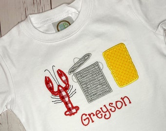 Crawfish Shirt for Babies or Toddlers, Crawfish Boil Tshirt, Baby or Toddler Crawfish Boil shirt  for Boys or Girls