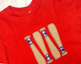 Baseball Bats Top, Toddler Shirt for boys and girls, Gamedat top  for baby or toddler, Baby Girl or Baby Boy Sports Tshirt