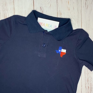 Texas State Flag Polo Shirt, Rodeo Tshirt for Boys, Go Texan DayShirt, Polo Shirt for Toddlers or Baby